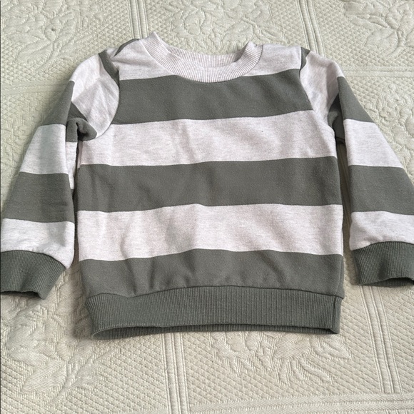 Wonder Nation Kids Striped Sweater Set - Red, Gray, Green, Cream - Picture 5 of 6